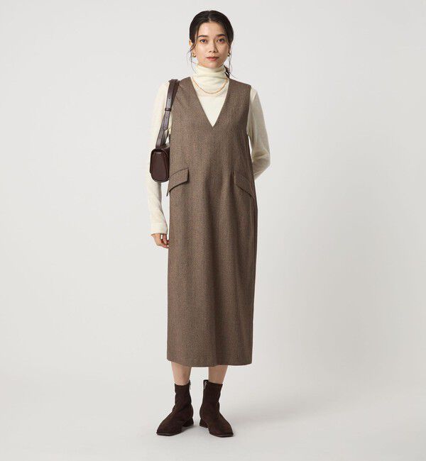 UNITED ARROWS green label relaxing「ホームスパン ジャンパースカート ストレッチ」|ジャンパースカート|