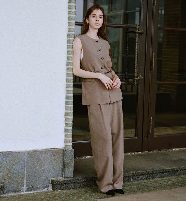 UNITED ARROWS green label relaxing「［size SHORT/TALLあり］パウダリー ワイド パンツ」|その他|