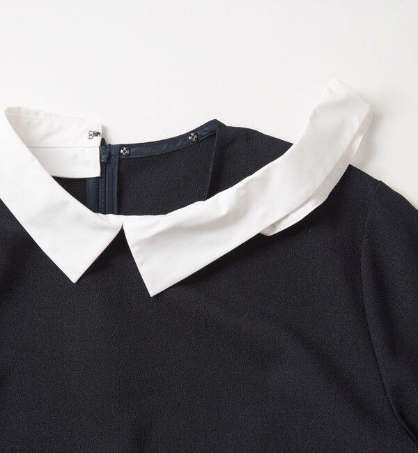 UNITED ARROWS green label relaxing「ソフトジョーゼット 襟付き ペプラム プルオーバー マシンウォッシャブル ストレッチ」|シャツ・ブラウス|