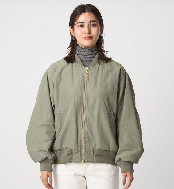 UNITED ARROWS green label relaxing「ツイル コクーン MA-1 ウォッシャブル 撥水 吸湿発熱」|ブルゾン・スタジャン|