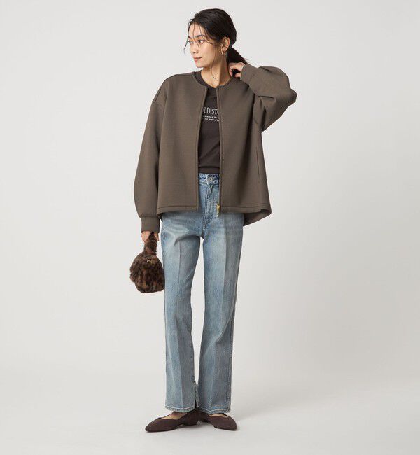 UNITED ARROWS green label relaxing「ダンボール ノーカラー ブルゾン」|ブルゾン・スタジャン|