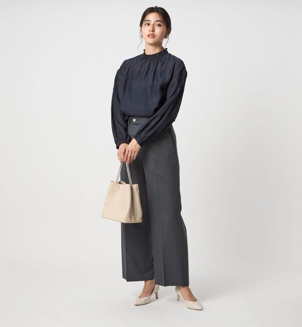 UNITED ARROWS green label relaxing「シアー 襟フリル ブラウス」|シャツ・ブラウス|