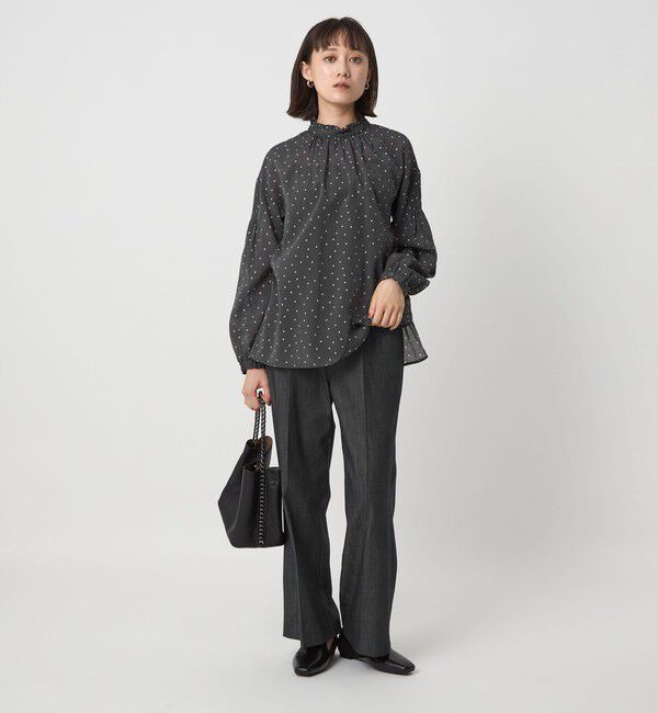 UNITED ARROWS green label relaxing「シアー 襟フリル ブラウス」|シャツ・ブラウス|