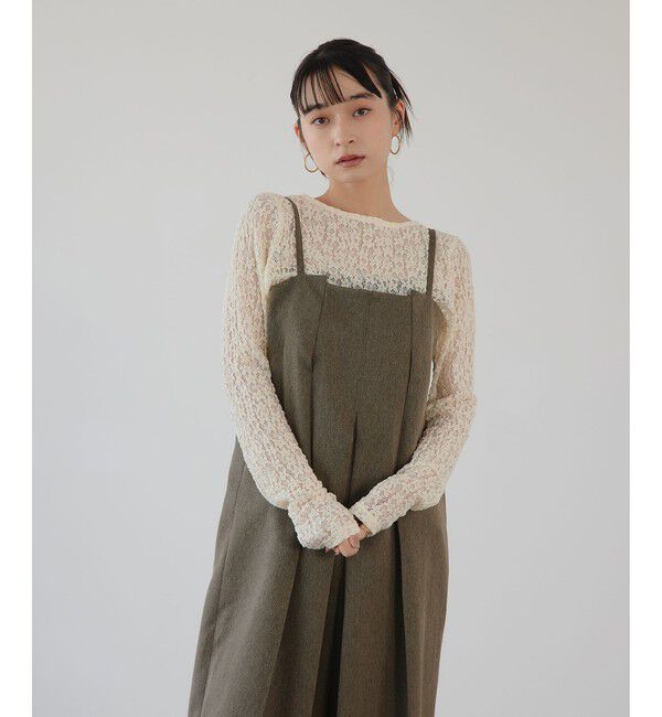 EMMEL REFINES「＜EMMEL REFINES＞EM ボックスタック キャミサロペット」|オールインワン|