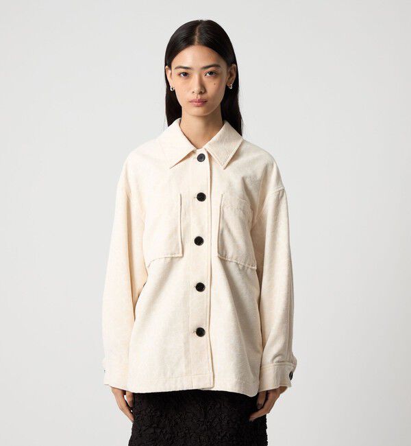 EMMEL REFINES「＜EMMEL REFINES＞EM レオパード ジャカード シャツ ジャケット」|その他|OFF WHITE