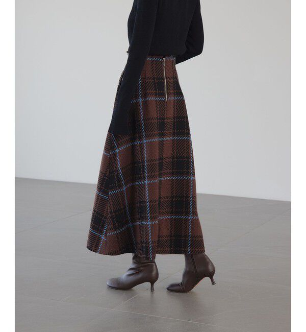 EMMEL REFINES「＜EMMEL REFINES＞EM ツィードライク チェック フレアスカート」|スカート|