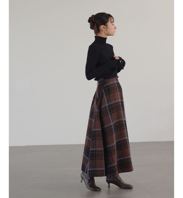 EMMEL REFINES「＜EMMEL REFINES＞EM ツィードライク チェック フレアスカート」|スカート|
