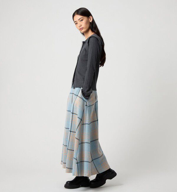 EMMEL REFINES「＜EMMEL REFINES＞EM ツィードライク チェック フレアスカート」|スカート|