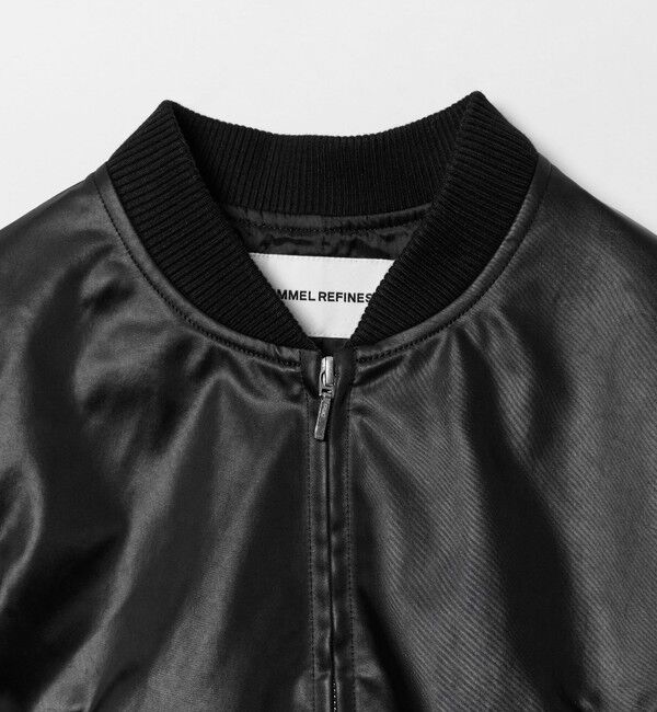 EMMEL REFINES「＜EMMEL REFINES＞EM レザーライク サテン ブルゾン」|その他|