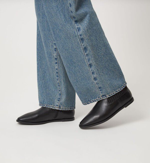 UNITED ARROWS green label relaxing「ストレッチ フラット ショートブーツ 撥水」|ロングブーツ|