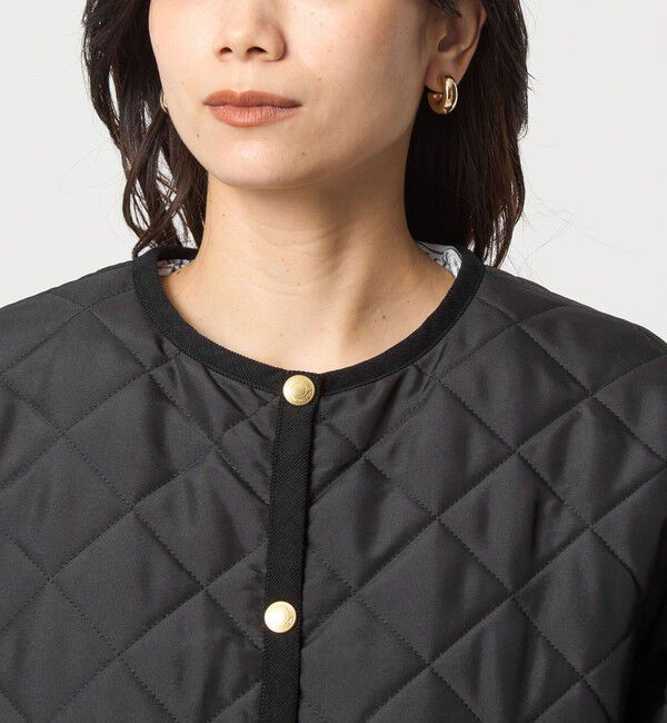 UNITED ARROWS green label relaxing「【別注】＜Traditional Weatherwear＞ARKLEY Aライン  キルティング  ミドル  コート」|ノーカラーコート|