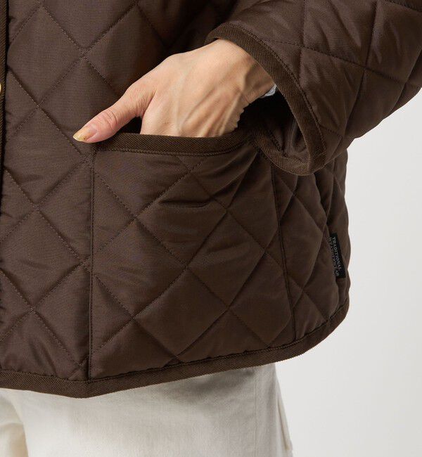 UNITED ARROWS green label relaxing「【別注】＜Traditional Weatherwear＞ARKLEY Aライン キルティング ショート コート」|ノーカラーコート|