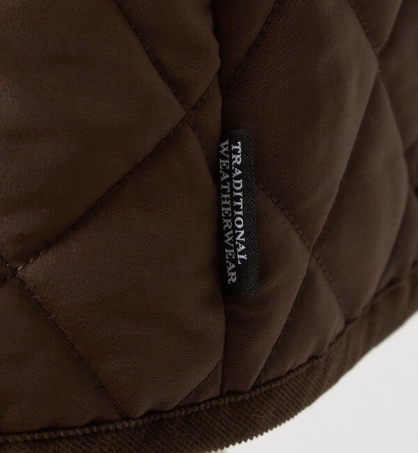 UNITED ARROWS green label relaxing「【別注】＜Traditional Weatherwear＞ARKLEY Aライン キルティング ショート コート」|ノーカラーコート|