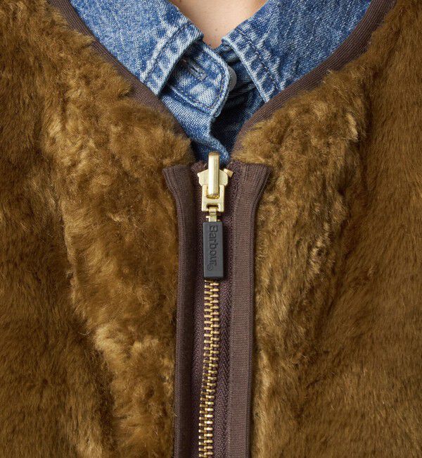 UNITED ARROWS green label relaxing「【別注】＜Barbour＞コーデュロイ&times;フェイクファー リバーシブル ベスト」|ベスト・ジレ|