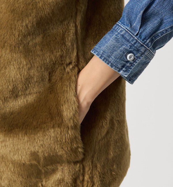 UNITED ARROWS green label relaxing「【別注】＜Barbour＞コーデュロイ&times;フェイクファー リバーシブル ベスト」|ベスト・ジレ|