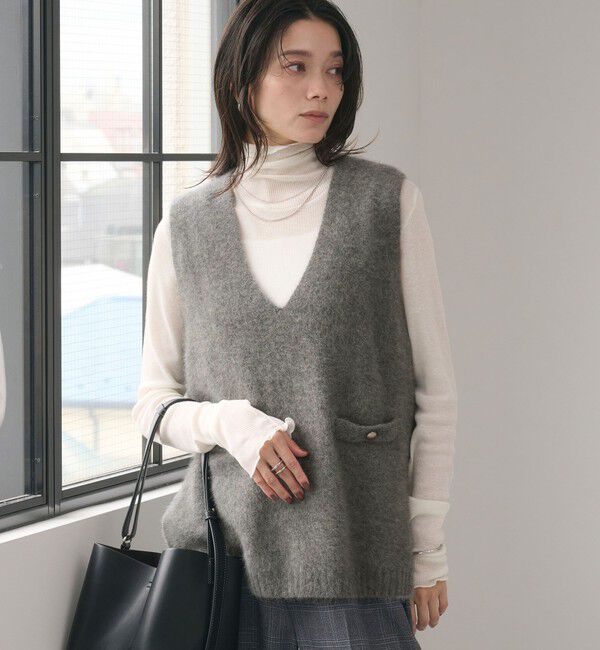 UNITED ARROWS green label relaxing「ヘアリー ニット ベスト」|ベスト・ジレ|