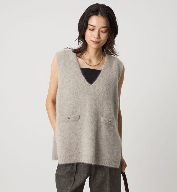 UNITED ARROWS green label relaxing「ヘアリー ニット ベスト」|ベスト・ジレ|