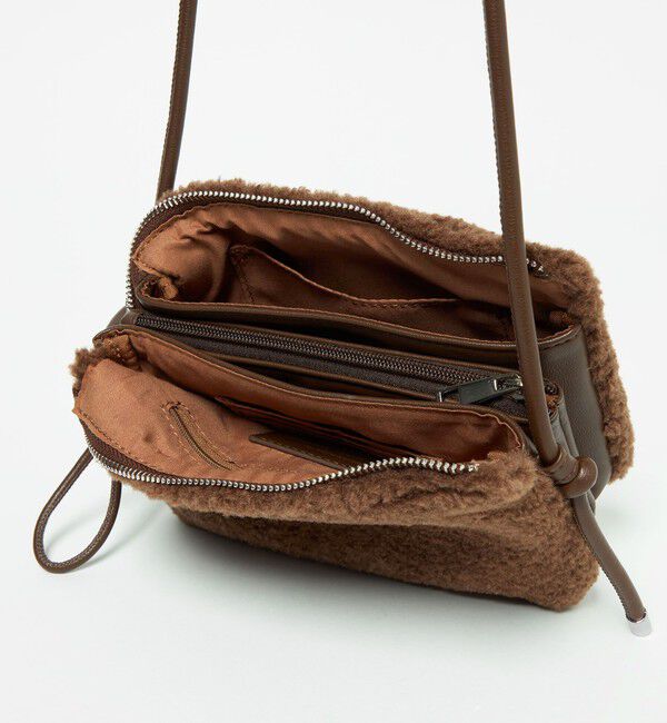 UNITED ARROWS green label relaxing「ボア ジップ ミニショルダーバッグ / ポシェット」|ショルダー・メッセンジャー|