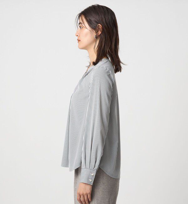 UNITED ARROWS green label relaxing「肩タック Vネック ブラウス マシンウォッシャブル UVカット」|シャツ・ブラウス|