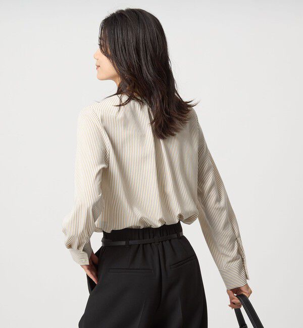 UNITED ARROWS green label relaxing「肩タック Vネック ブラウス マシンウォッシャブル UVカット」|シャツ・ブラウス|