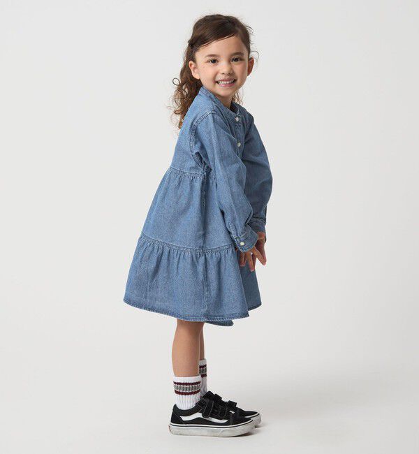 UNITED ARROWS green label relaxing「デニム ティアード チュニック ワンピ / キッズ  100cm-160cm」|チュニック|