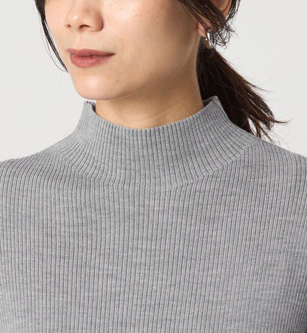UNITED ARROWS green label relaxing「ウール リブ ボトルネック ニット プルオーバー ウォッシャブル」|ニット・セーター|