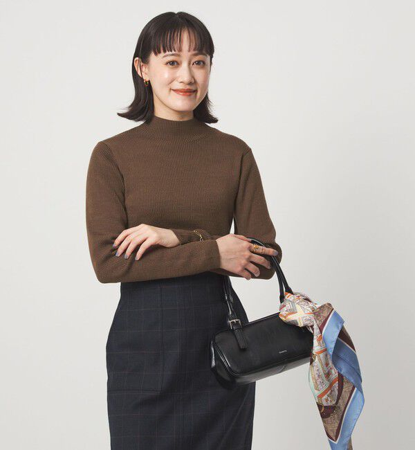 UNITED ARROWS green label relaxing「ウール リブ ボトルネック ニット プルオーバー ウォッシャブル」|ニット・セーター|