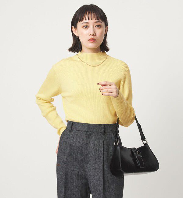 UNITED ARROWS green label relaxing「ウール リブ ボトルネック ニット プルオーバー ウォッシャブル」|ニット・セーター|