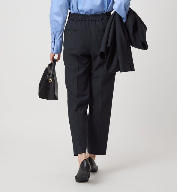 UNITED ARROWS green label relaxing「［size SHORT/TALLあり］ダブルクロス テーパード パンツ ウォッシャブル ストレッチ」|スラックス|