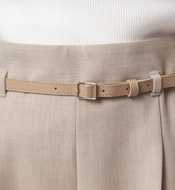 UNITED ARROWS green label relaxing「［size SHORT/TALLあり］ダブルクロス ワイド パンツ ウォッシャブル ストレッチ」|スラックス|