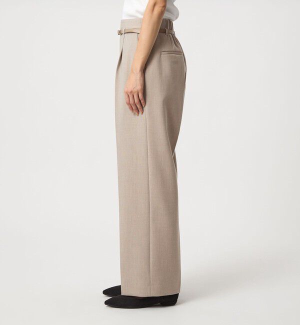 UNITED ARROWS green label relaxing「［size SHORT/TALLあり］ダブルクロス ワイド パンツ ウォッシャブル ストレッチ」|スラックス|