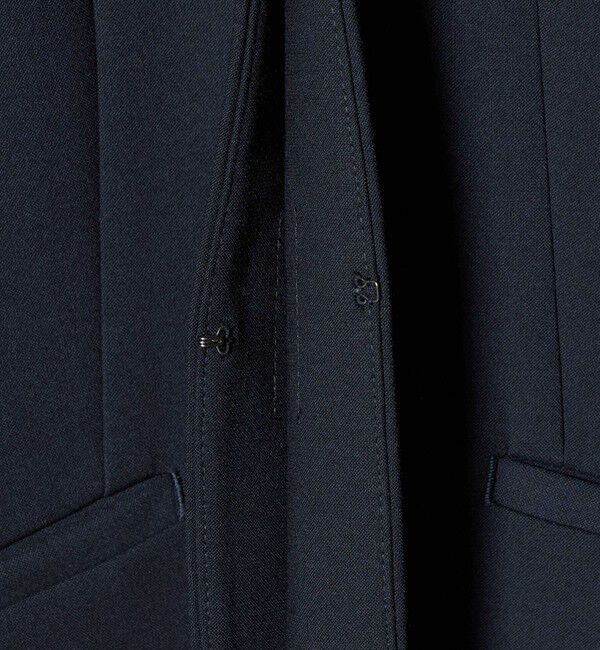 UNITED ARROWS green label relaxing「ダブルクロス ノーラペル ジャケット ウォッシャブル ストレッチ」|ノーカラージャケット|