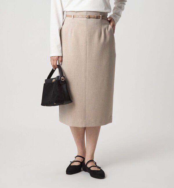 UNITED ARROWS green label relaxing「ダブルクロス タイト スカート ウォッシャブル ストレッチ」|タイト|