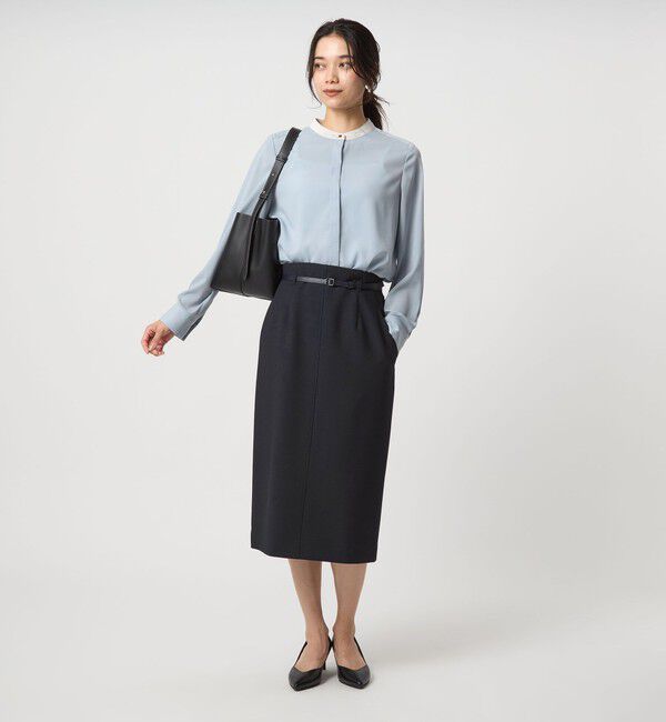 UNITED ARROWS green label relaxing「ダブルクロス タイト スカート ウォッシャブル ストレッチ」|タイト|