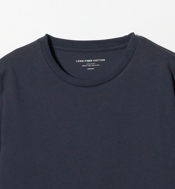 UNITED ARROWS green label relaxing「LONG FIBER COTTON クリア クルーネック 長袖 Tシャツ」|Tシャツ・カットソー|