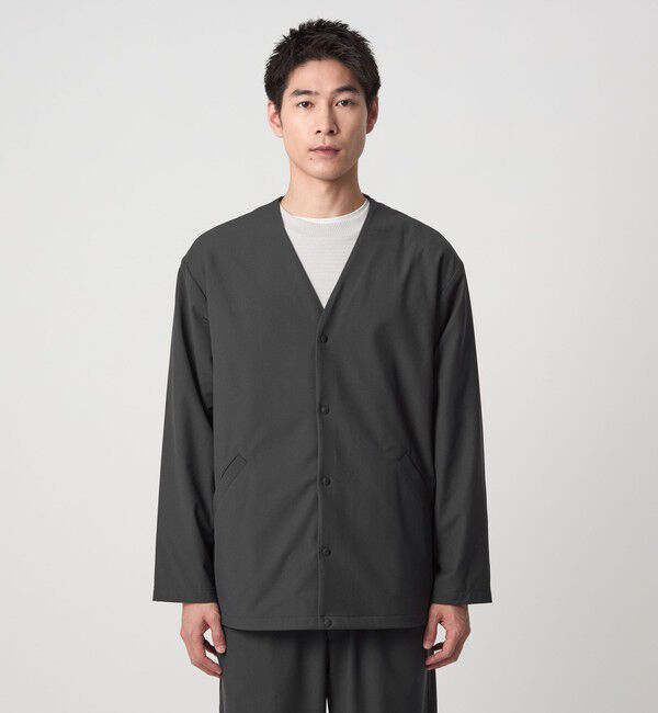 UNITED ARROWS green label relaxing「FREELITCH ノーカラー カーディガン -ストレッチ-」|カーディガン|
