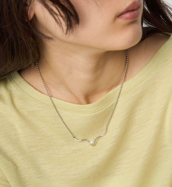 UNITED ARROWS green label relaxing「ウェーブバー ネックレス」|ネックレス|SILVER
