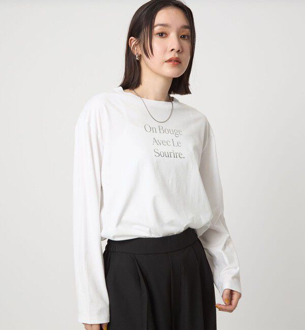 UNITED ARROWS green label relaxing「【WEB限定】＜at ease＞グラフィック ロングスリーブ Tシャツ」|Tシャツ・カットソー|