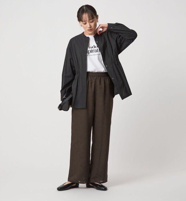 UNITED ARROWS green label relaxing「ウエスト ギャザー ハオリ ロングスリーブ シャツ」|シャツ・ブラウス|