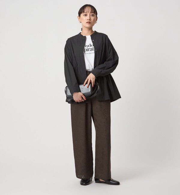 UNITED ARROWS green label relaxing「ウエスト ギャザー ハオリ ロングスリーブ シャツ」|シャツ・ブラウス|