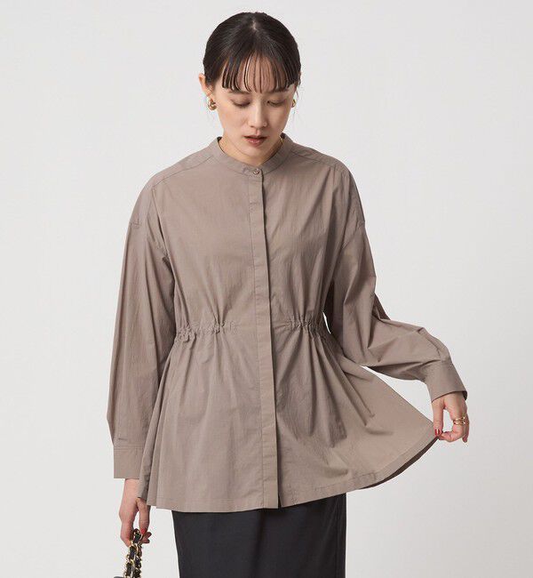 UNITED ARROWS green label relaxing「ウエスト ギャザー ハオリ ロングスリーブ シャツ」|シャツ・ブラウス|