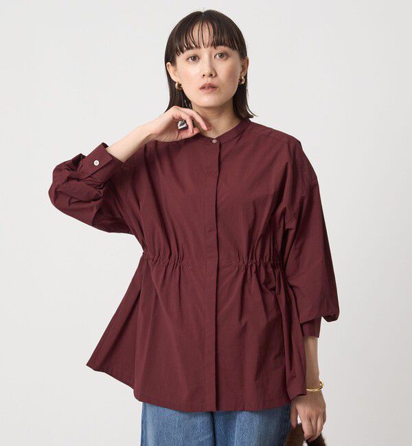 UNITED ARROWS green label relaxing「ウエスト ギャザー ハオリ ロングスリーブ シャツ」|シャツ・ブラウス|