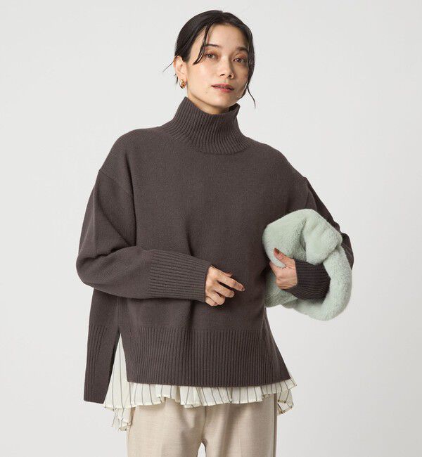 UNITED ARROWS green label relaxing「［size SHORTあり］SERENITY ハイネック プルオーバー ニット」|ニット・セーター|