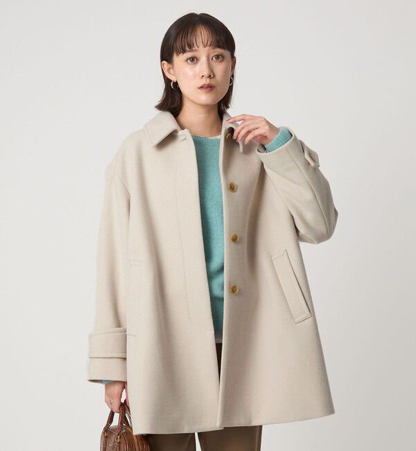 UNITED ARROWS green label relaxing「［size SHORT/TALLあり］SENTDALE WOOL ミドル コート」|ステンカラーコート|