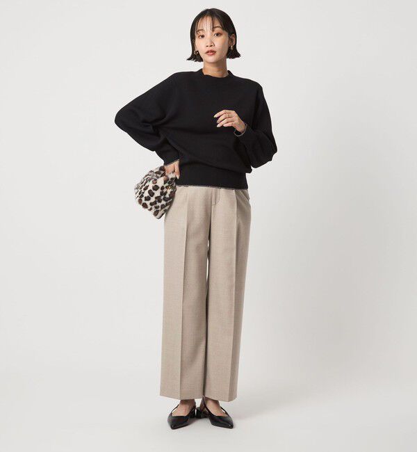 UNITED ARROWS green label relaxing「［size SHORT/TALLあり］キチントボトムス サキソニー ワイド パンツ」|スラックス|