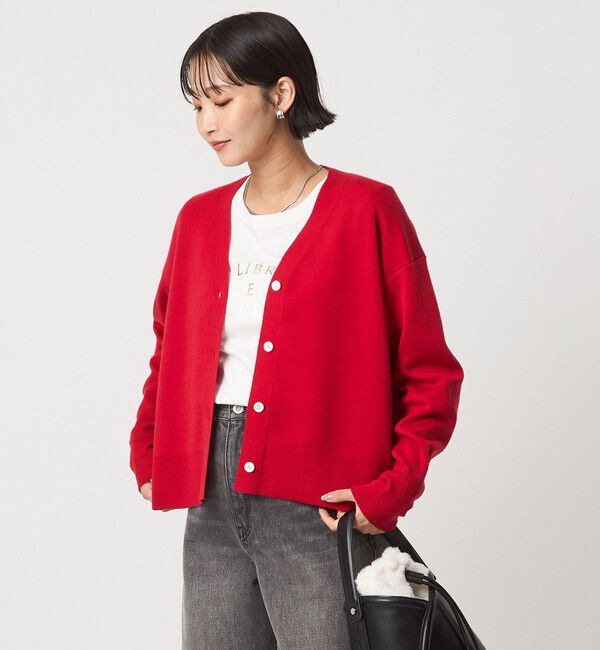 UNITED ARROWS green label relaxing「ウール スムース Vネック カーディガン ウォッシャブル」|カーディガン|