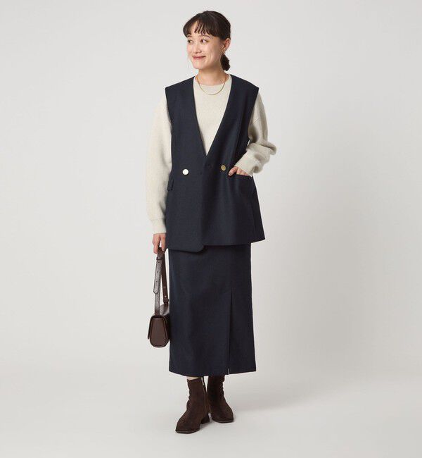 UNITED ARROWS green label relaxing「FOXブレンド ラメ フォルム ドルマン ニット プルオーバー」|ニット・セーター|