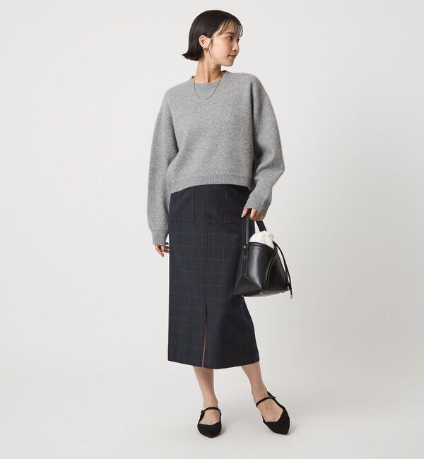 UNITED ARROWS green label relaxing「FOXブレンド ラメ フォルム ドルマン ニット プルオーバー」|ニット・セーター|