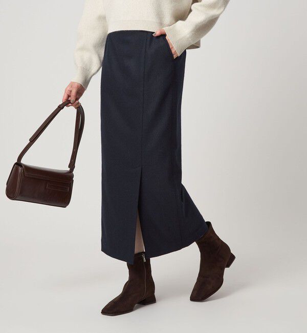 UNITED ARROWS green label relaxing「［size SHORTあり］スラブ サイド スリット タイト スカート」|タイト|