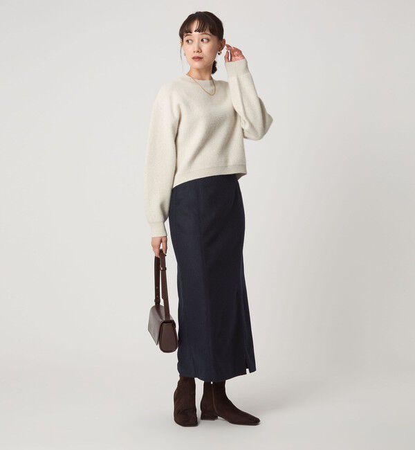 UNITED ARROWS green label relaxing「［size SHORTあり］スラブ サイド スリット タイト スカート」|タイト|